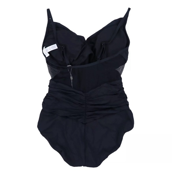 Contours by Coco Reef Sterling V-Neck Bra Sized Underwire Black One-Piece - Picture 4 of 11